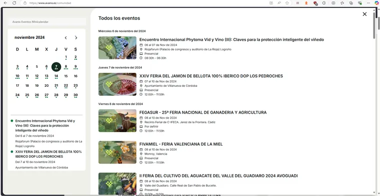 Avanis: Eventos del sector