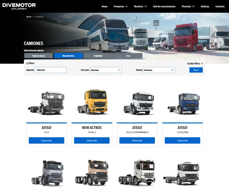 Divemotor Colombia: Camiones Mercedes Benz