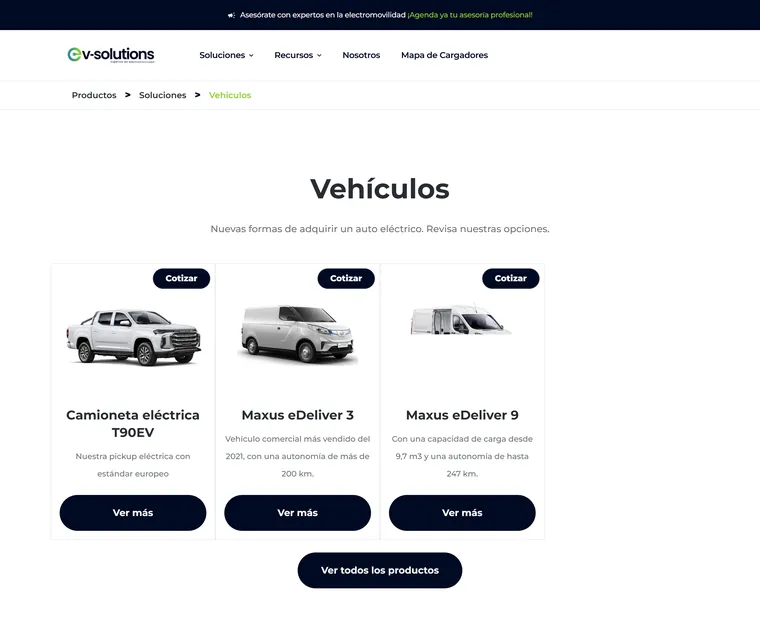 EV Solutions: Vehículos