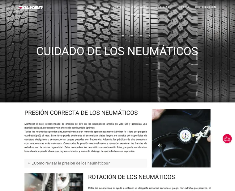 Falken Latinoamérica: Cuidado de neumáticos