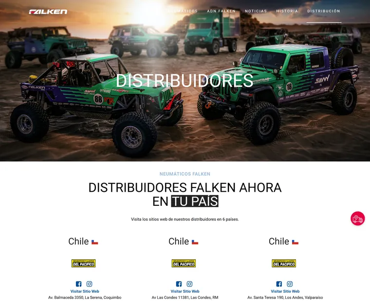 Falken Latinoamérica: Distribución