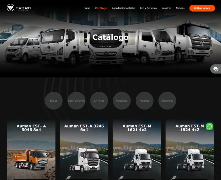Foton Camiones: Catálogo