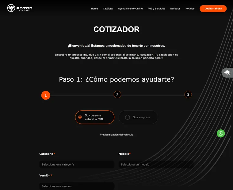 Foton Camiones: Cotizador