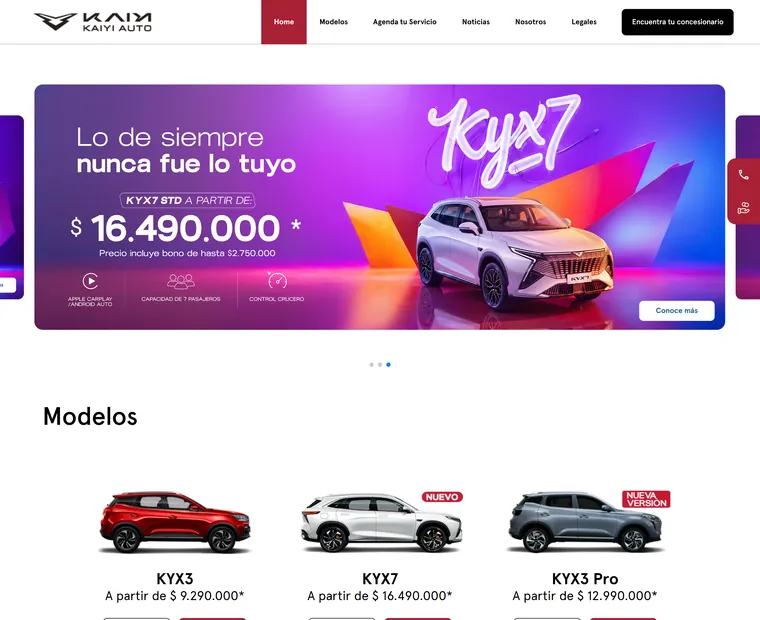 Kaiyi Chile: Home