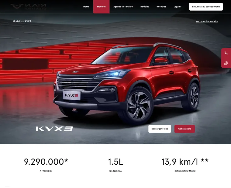 Kaiyi Chile: Modelo KYX3