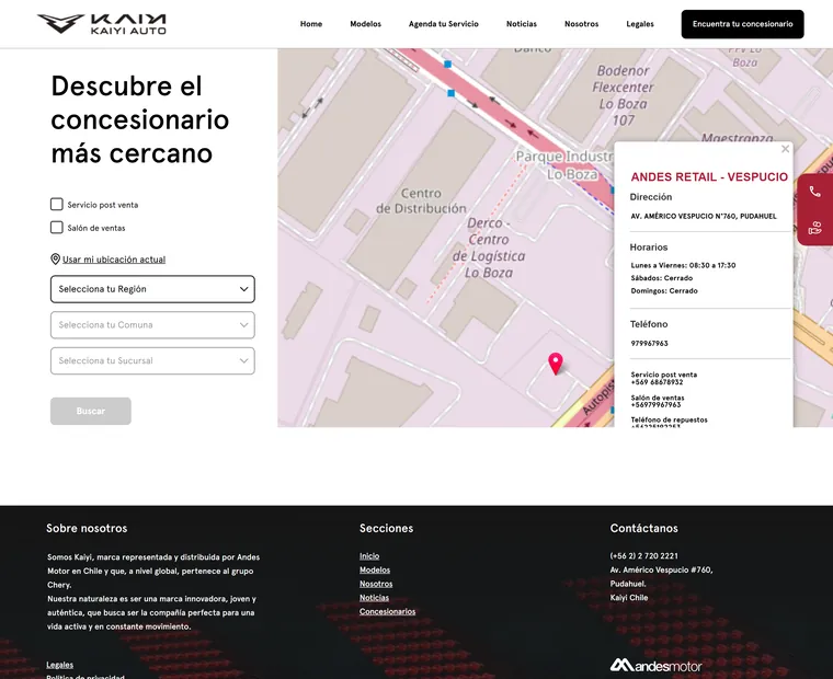 Kaiyi Chile: Concesionarios