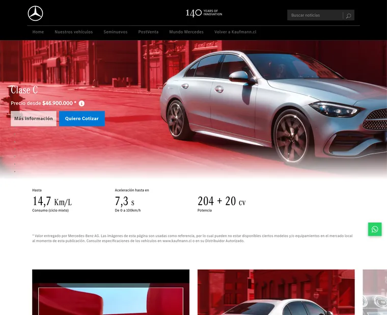 Mercedes-Benz Automóviles: Detalle modelo clase C