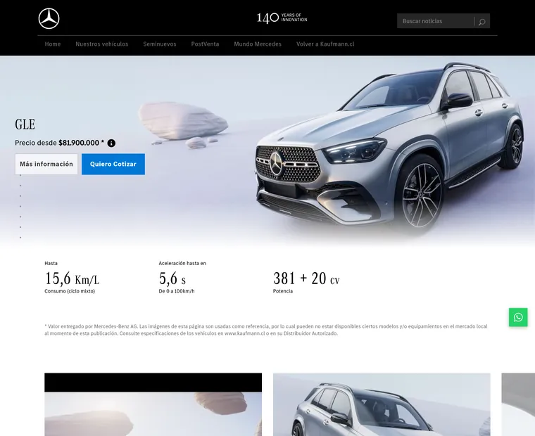 Mercedes-Benz Automóviles: Detalle modelo GLE