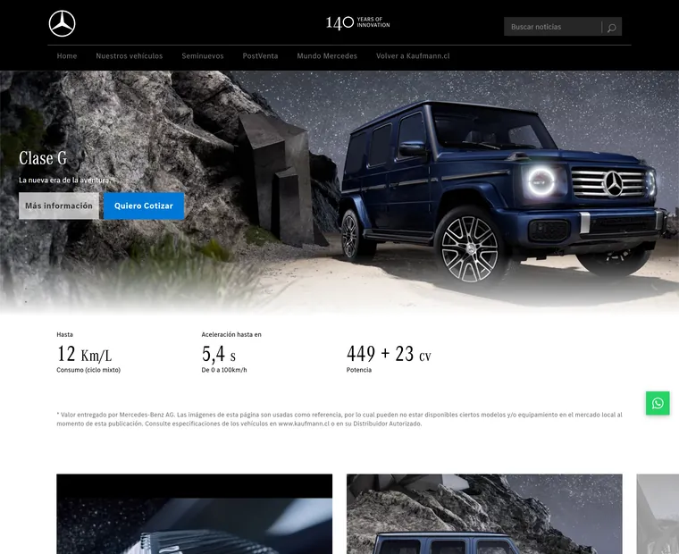 Mercedes-Benz Automóviles: Detalle modelo clase G