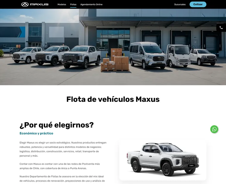 Maxus Chile: Flotas