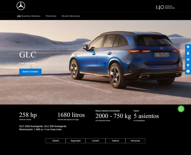 Mercedes-Benz Costa Rica: Detalle modelo GLC