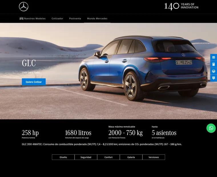 Mercedes-Benz Panamá: Detalle modelo GLC