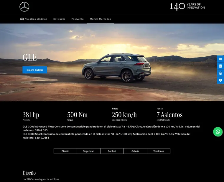 Mercedes-Benz Panamá: Detalle modelo GLE