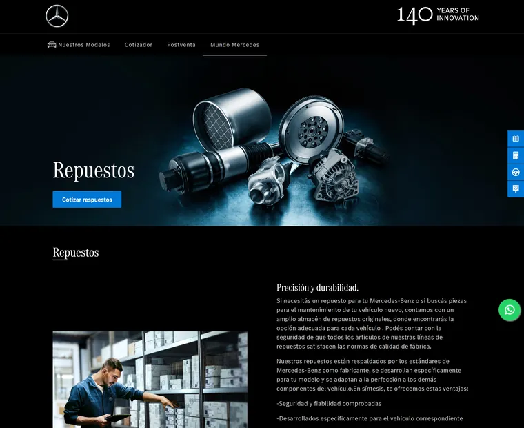 Mercedes-Benz Panamá: Repuestos