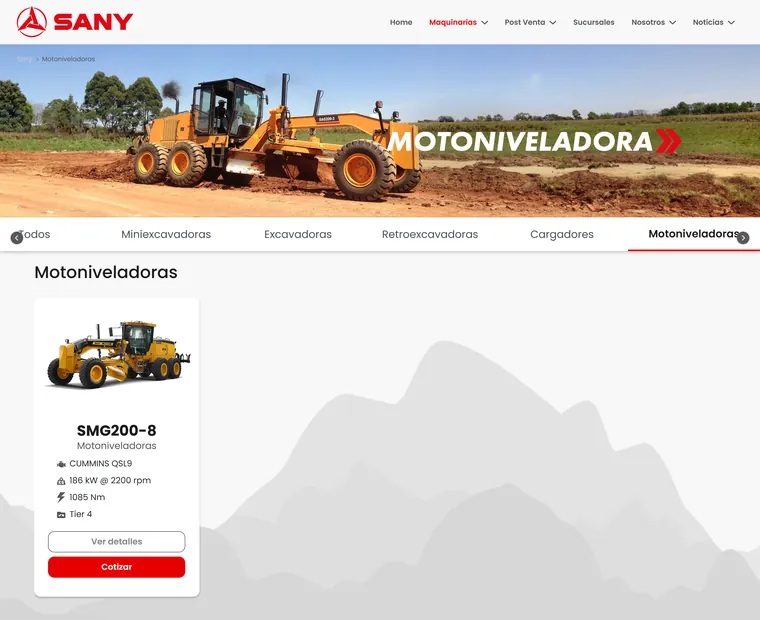 Sany Chile: Motoniveladoras